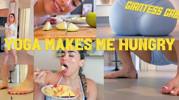 Rise Of The Giantess - YOGA makes me HUNGRY - 1080 Giantess Gabi Steps on, Sits on, Belly squishes, then Eats tiny men Rise Of The Giantess - YOGA makes me HUNGRY - 1080 Giantess Gabi Steps on, Sits on, Belly squishes, then Eats tiny men